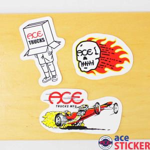 エース スケボー ステッカー ace Sticker 3種類 スケートボード トラック ブランド デカール シール ロゴ 正規品