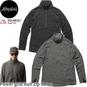 アフターグロー ベースレイヤー パワーグリッドハーフジップシャツ Afterglow Power grid Half Zip Shirts Polartec メンズ スポーツ ウェア｜cutback2