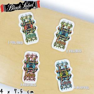 ブラックレーベル スケボー ステッカー シール Black Label Skateboards John Lucero OG Bars Sticker ミニ スケートボード