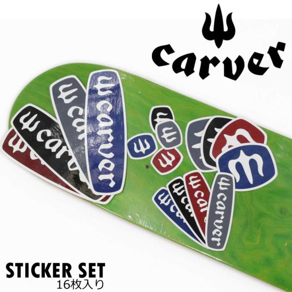 カーバー ステッカーセット 16枚入り CARVER Surf Skateboarding STIC...