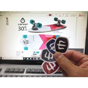 カーバー ステッカー スケボー サーフスケート Carver Mark Logo Sticker 3.5×4 スモール スケートボード サーフィン シール