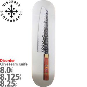 ディスオーダー 8.125 8.25インチ スケボー デッキ Disorder Skateboards Pro Clive Knife Deck スケートボード クライブ ナイフ ブランド スケボーデッキ 板｜cutback2