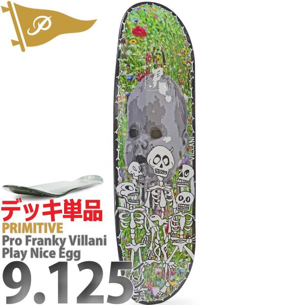 プリミティブ 9.125インチ スケボー デッキ Primitive Skateboard Pro ...