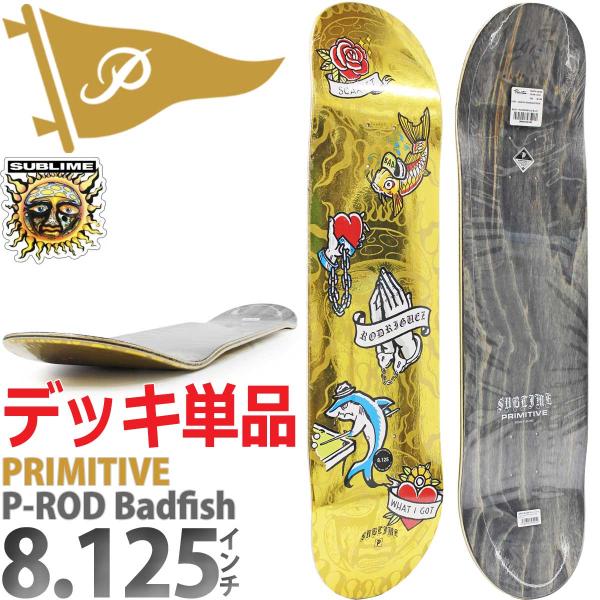プリミティブ 8.125インチ スケボー デッキ Primitive Skateboard P-RO...