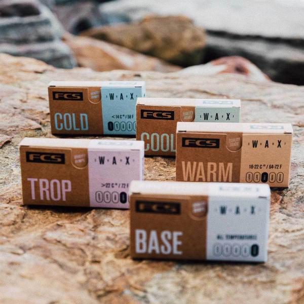 FCS サーフィン ワックス 5種 クール ウォーム トロピカル コールド ベースコート サーフボー...