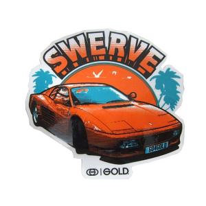 GOLD(ゴールド) Swerve ステッカー (スケートボード,スケボー,ゴールド,GOLD,KA...