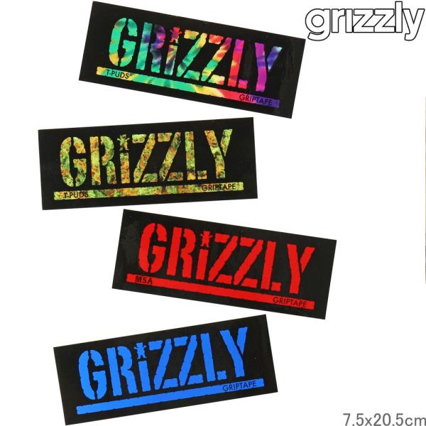 スケートボード スケボー ステッカー Grizzly OG Stamp XL 約7.5x20.5cm...