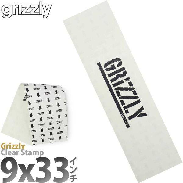 グリズリー スケボー デッキテープ 9x33インチ Grizzly Griptape Clear S...