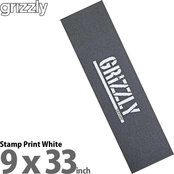 グリズリー スケボー デッキテープ Grizzly Stamp Print Griptape Whi...