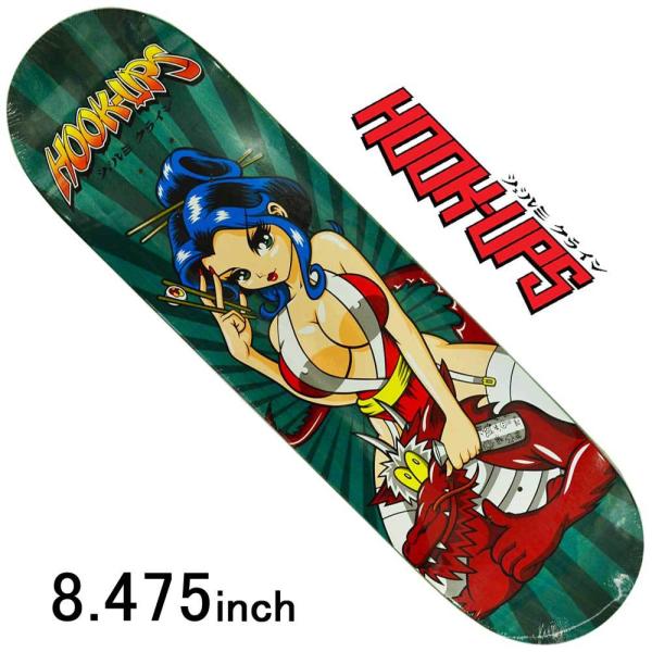 Hook Ups 8.475インチ スケボー デッキ フックアップス スケートボード Geisha ...