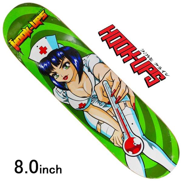 Hook Ups 8.0インチ スケボー デッキ フックアップス スケートボード Nurs Bran...