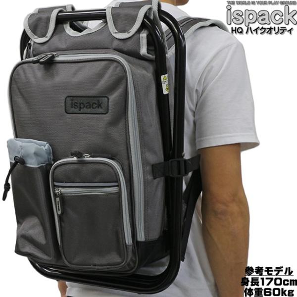 イスパック ispack HQ ハイクオリティ グレー 座れる リュック 送料無料 バック イス