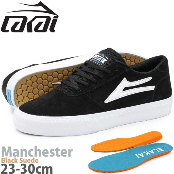 ラカイ マンチェスター 23-30cm スケボー シューズ Lakai Manchester Bla...