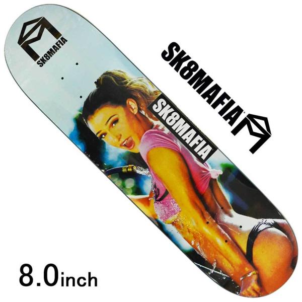 スケートマフィア 8.0インチ スケボー SK8MAFIA Wet 3 Deck スケボーデッキ 人...