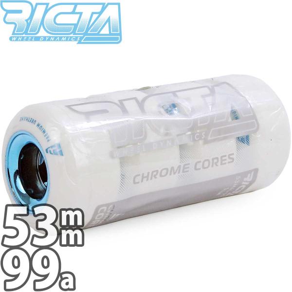 リクタ 53mm 99a スケボー ウィール Ricta Wheels Chrome Core 白/...