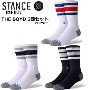 Stance スタンス ボイド 3 3足セット 靴下 Stance Socks Boyd  キッズ レディース S22-24.5cm メンズ L 25.5-29.0cm ギフト｜cutback2