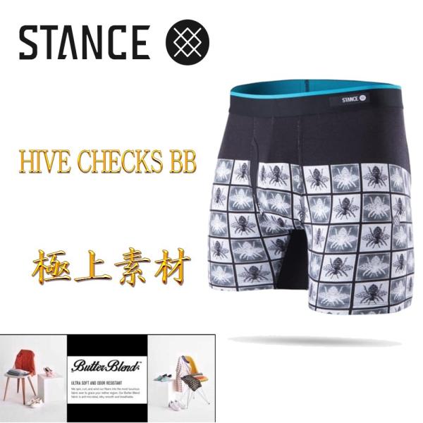 スタンス ボクサーパンツ ハイヴチェックス STANCE Hive Checks BB メンズ ボク...