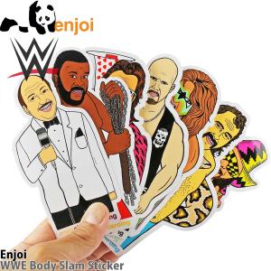 エンジョイ スケボー ステッカー Enjoi Skateboards WWE Body Slam Sticker スケートボードブランド プロレス 人気 団体 おしゃれ  シール｜cutback2