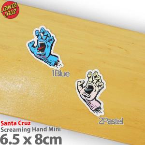 サンタクルーズ スケボー ステッカー ミニ スクリーミングハンド 6.5ｘ8cm Santa Cruz Screaming Hand Mini Sticker シール スケートボード スケボーステッカー｜cutback2