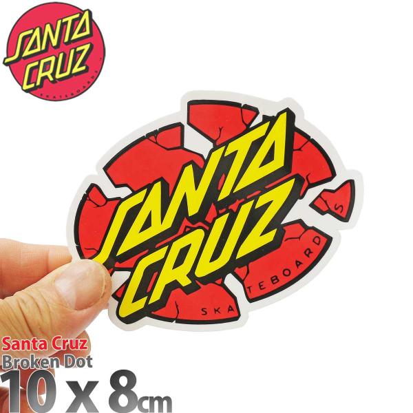 サンタクルーズ スケボー ステッカー ブロークンドット 約10ｘ8cm Santa Cruz Bro...
