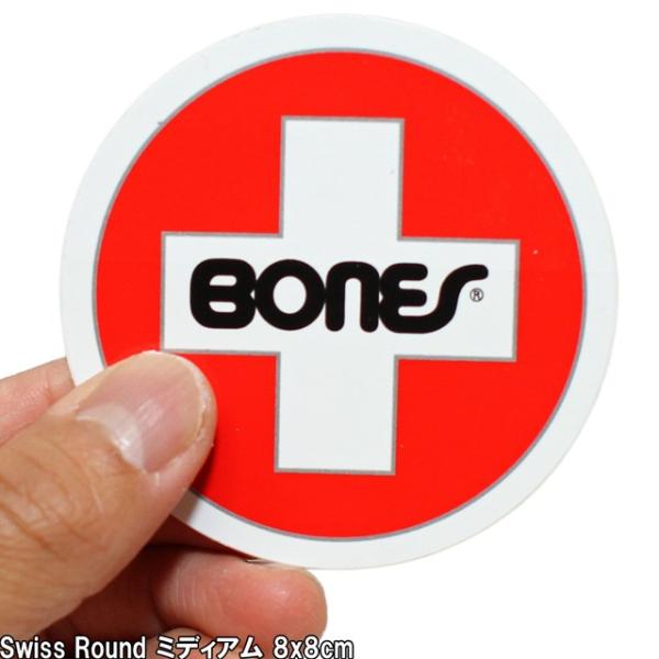 ボーンズ Bones Bearings Swiss Round ステッカー ミディアム  スケートボ...