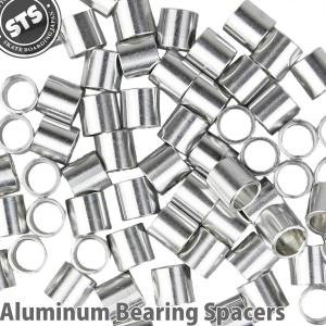 ベアリングスペーサー スケボー パーツ シルバー 軽量 アルミ Aluminum bearing spacers スケートボード スケート 単品 1個販売 足回り 部品｜カットバック スケートボード専門店