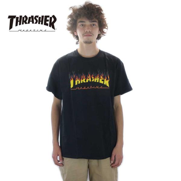 スラッシャー 半袖 tシャツ Thrasher BBQ S/S Tee Black バーベキュー コ...