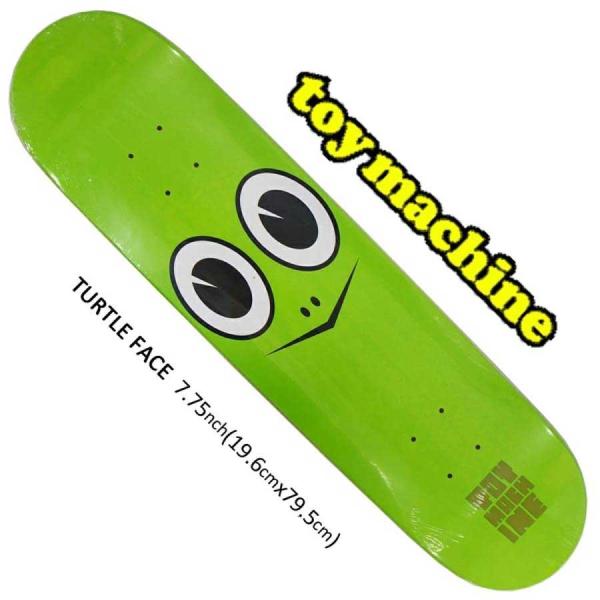 トイマシーン 7.75インチ スケボー デッキ タートルフェイス Toy Machine Turtl...