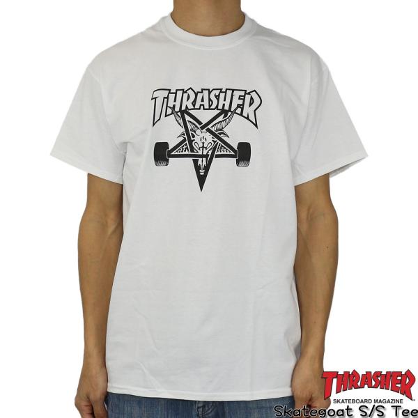 Tシャツ 半袖 スラッシャー THRASHER tシャツ Skategoat S/S Tee (Wh...