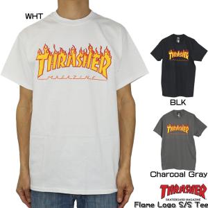THRASHER（スラッシャー） マガジン フレイム ロゴ 半袖Tシャツ