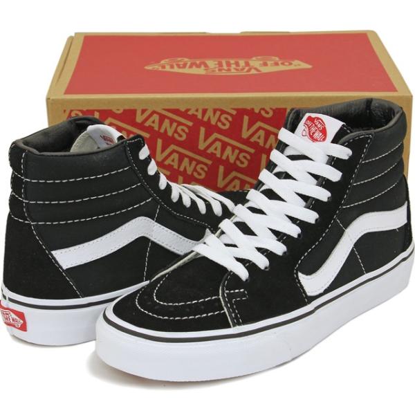 USA企画 VANS バンズ シューズ Sk8 Hi Black/White 23-30cm スケー...