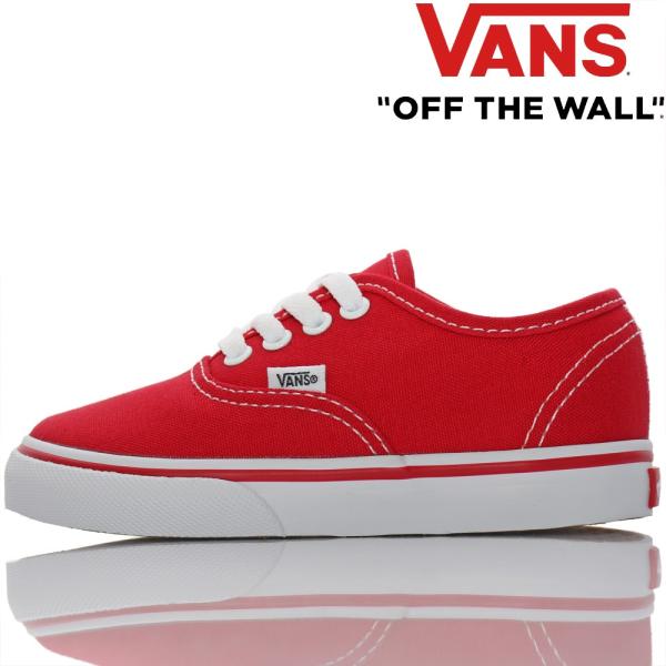 Vans バンズ キッズ スニーカー Kids Classic Authentic Red 14.5...