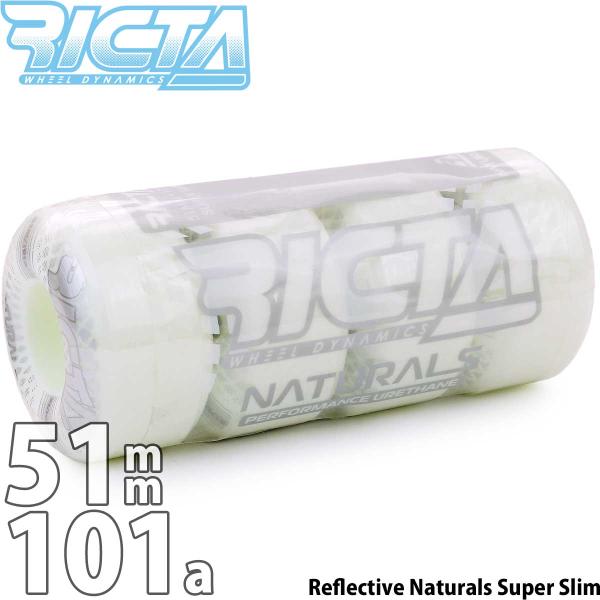 リクタ 51mm 101a スケボー ウィール Ricta Team Reflective Natu...