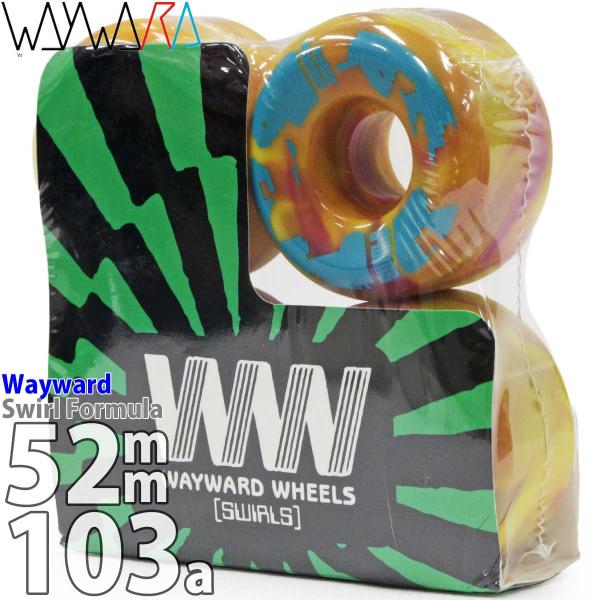 ウェイワード 52mm 103a スケボー ウィール Wayward Team Swirl Form...