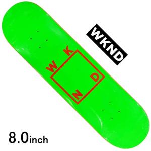 WKND 8.0インチ スケボー デッキ ウィークエンド スケートボード Green Orange Logo かっこいい おすすめ 人気 ブランド｜cutback2