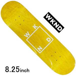 WKND 8.25インチ スケボー デッキ ウィークエンド スケートボード White Logo Yellow かっこいい おすすめ 人気 ブランド｜cutback2