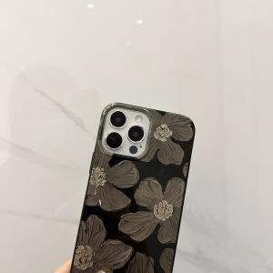 ブラックフラワー 油絵風 高級感 お洒落 大人...の詳細画像3