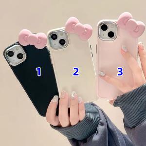 立体リボンワンポイント可愛いガーリー携帯ケースス...の商品画像