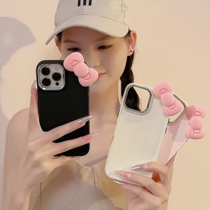 立体リボンワンポイント可愛いガーリー携帯ケース...の詳細画像1