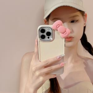 立体リボンワンポイント可愛いガーリー携帯ケース...の詳細画像3