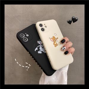 トムとジェリー側面絵柄付きtom jerryおもしろい白黒iPhoneケース携帯ケーススマホケースiPhone12miniiPhone13mini全機種指紋防止iphone11/13/14/15/16