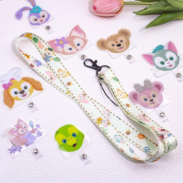 ダッフィー満喫秋スマホ携帯ストラップ着脱簡単忘れ物防止首掛け落下防止ネックストラップ外出最適ストッパ...