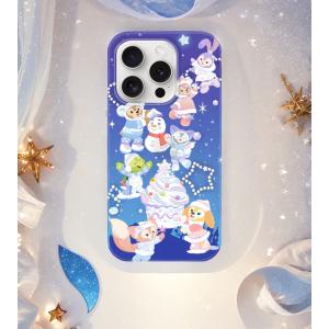 ダッフィーフレンズリーナベルステラルー冬の星空ミッドナイトブルーiPhoneケーススマホケース携帯カバーアイフォンケース携帯ケースiPhone13/14/15｜cute-house