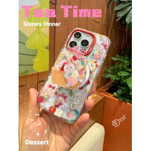ダッフィー＆フレンズ　プレイハウス　iPhoneケース16pro MagSafe ダッフィーフレンズリーナベル春をみつけようiPhoneケーススマホケース