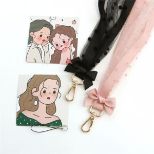 ふんわりドット柄水玉模様ピンクブラックチュール...の詳細画像1