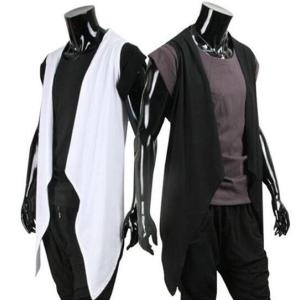 夏　ベスト メンズ ロング丈ベスト シバライズ カーディガン