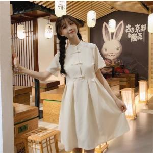 ロリィタ服 夏半袖ワンピース 2色 チャイナ風 中華ロリータ
