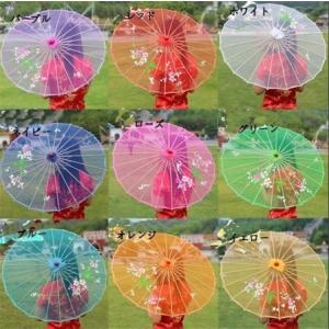 中国古典の油紙の傘 花柄飾り 中国江南風 コスプレ/撮影/ダンス/団体演出用