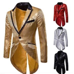 メンズスパンコールタキシード 燕尾服 カラースーツ