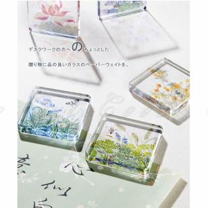 ペーパーウエイト ガラス フルーツ 花柄 文鎮...の詳細画像4